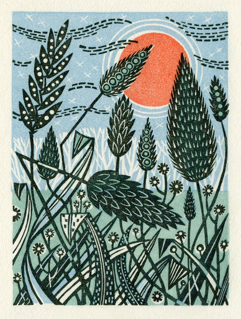 Frost Garden, wood engraving by Angie Lewin