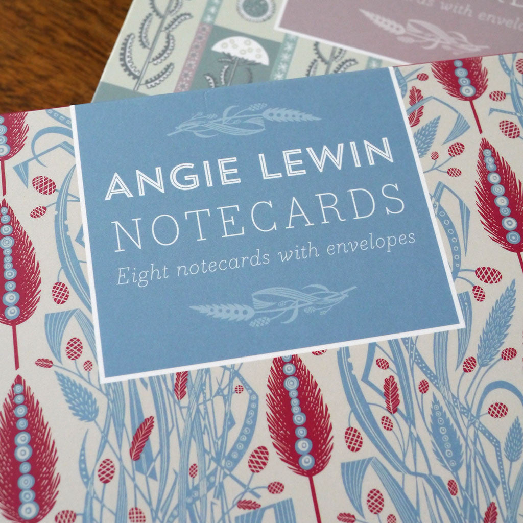 Meadow's Edge notecards - Angie Lewin - printmaker and painter