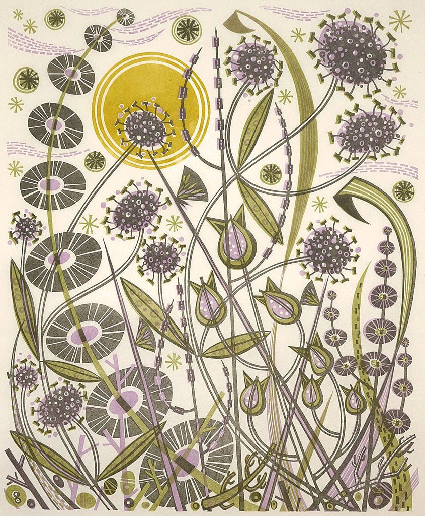 Skye Sun - Angie Lewin - printmaker and painter