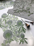 Clover fabric - Angie Lewin - printmaker and painter