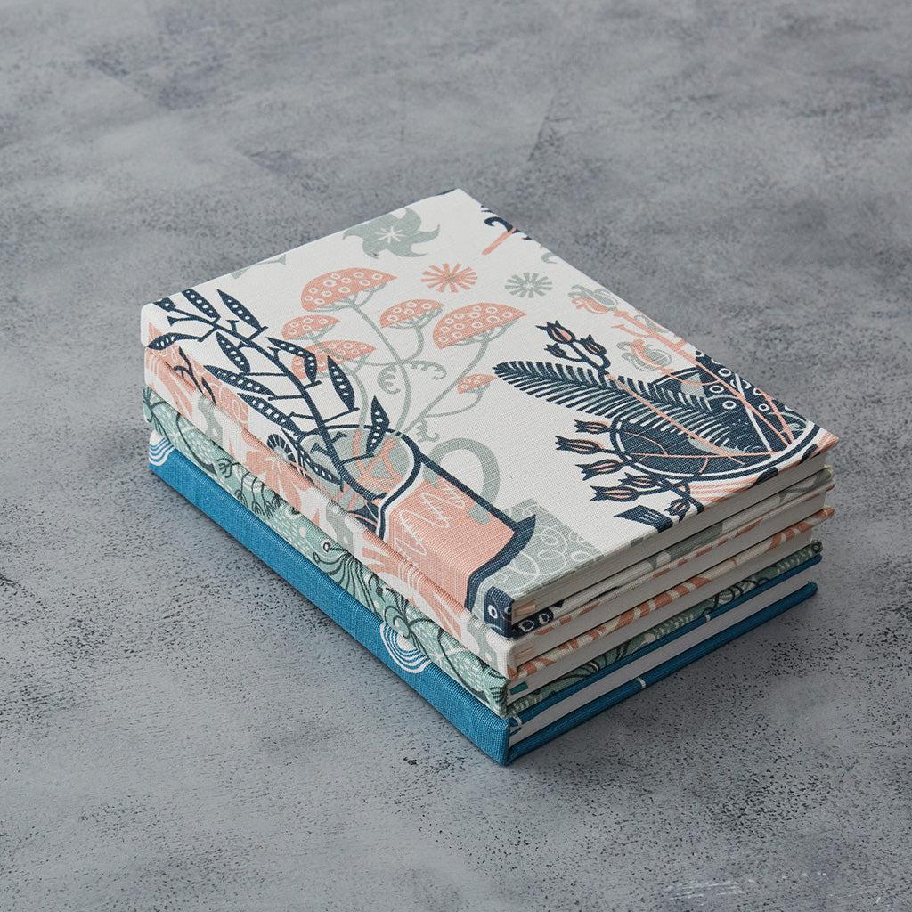 Fabric covered notebooks - Angie Lewin - printmaker and painter