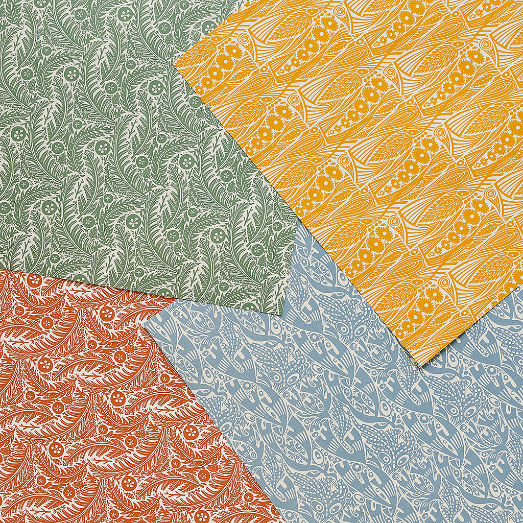 Patterned Papers - Angie Lewin - printmaker and painter