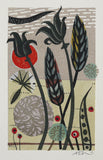 Beyond The Fence - framed - Angie Lewin - printmaker and painter