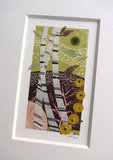 Birches by Lochan - Angie Lewin - printmaker and painter