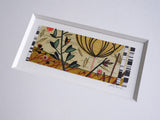 By The Track II - framed - Angie Lewin - printmaker and painter