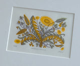 Dandelion Track I - framed - Angie Lewin - printmaker and painter