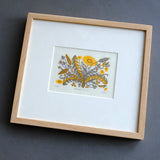 Dandelion Track I - framed - Angie Lewin - printmaker and painter