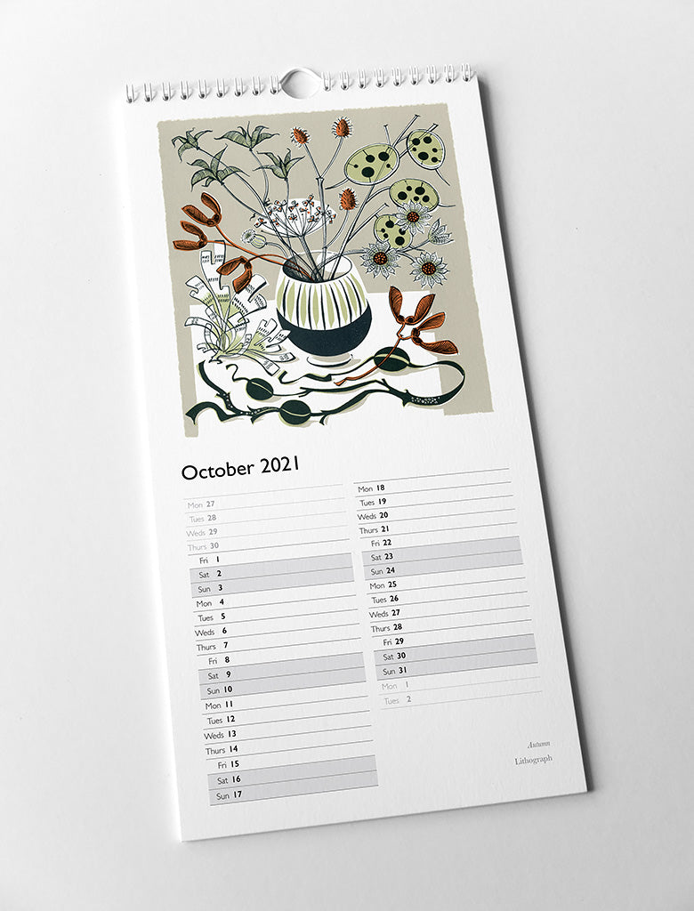 2021 Calendar - Angie Lewin - printmaker and painter