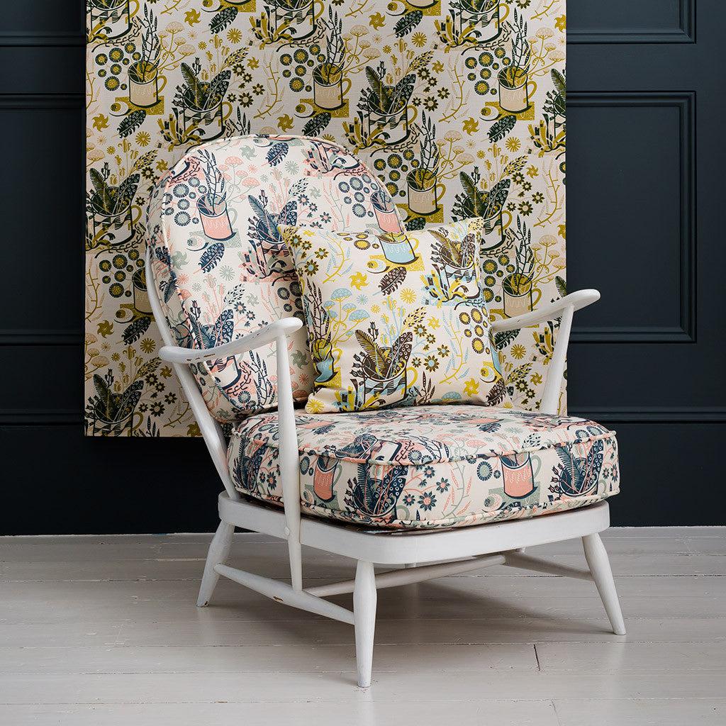 Nature Table fabric - Angie Lewin - printmaker and painter