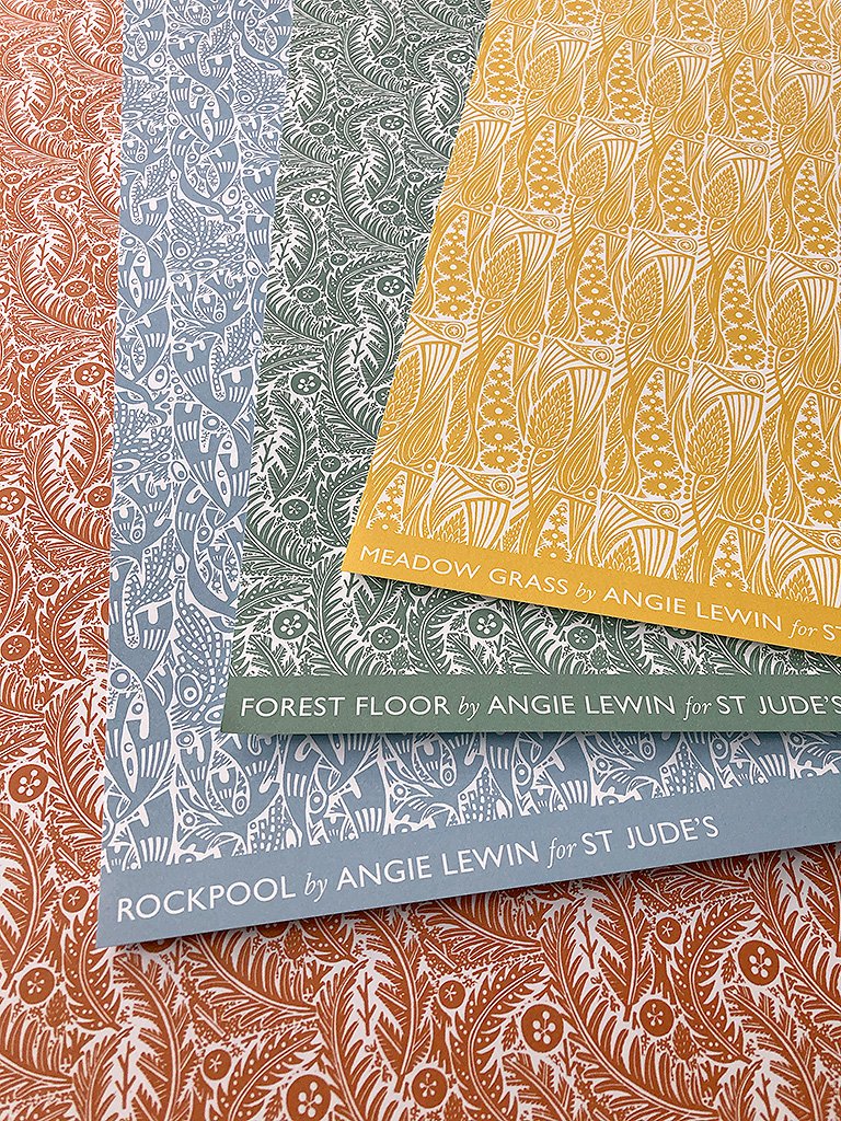Patterned Papers - Angie Lewin - printmaker and painter