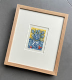 Sea Holly - framed - Angie Lewin - printmaker and painter