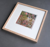 Sea Pinks - framed - Angie Lewin - printmaker and painter