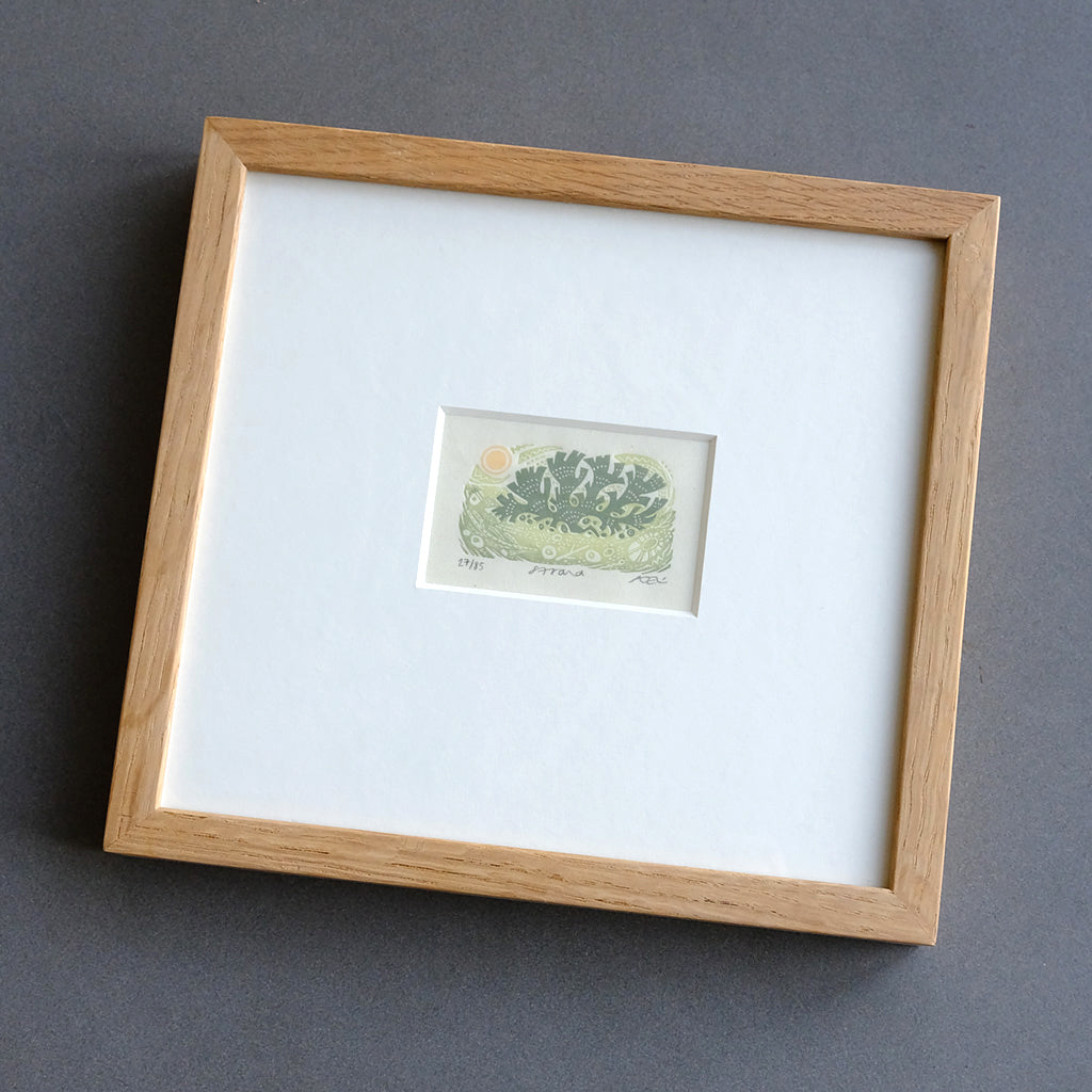 Strand - framed - Angie Lewin - printmaker and painter