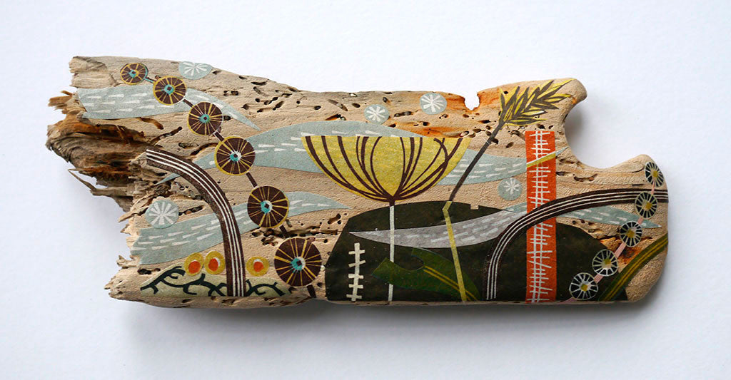 Windswept Shore - Angie Lewin - printmaker and painter