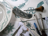 Porcelain plates - Angie Lewin - printmaker and painter